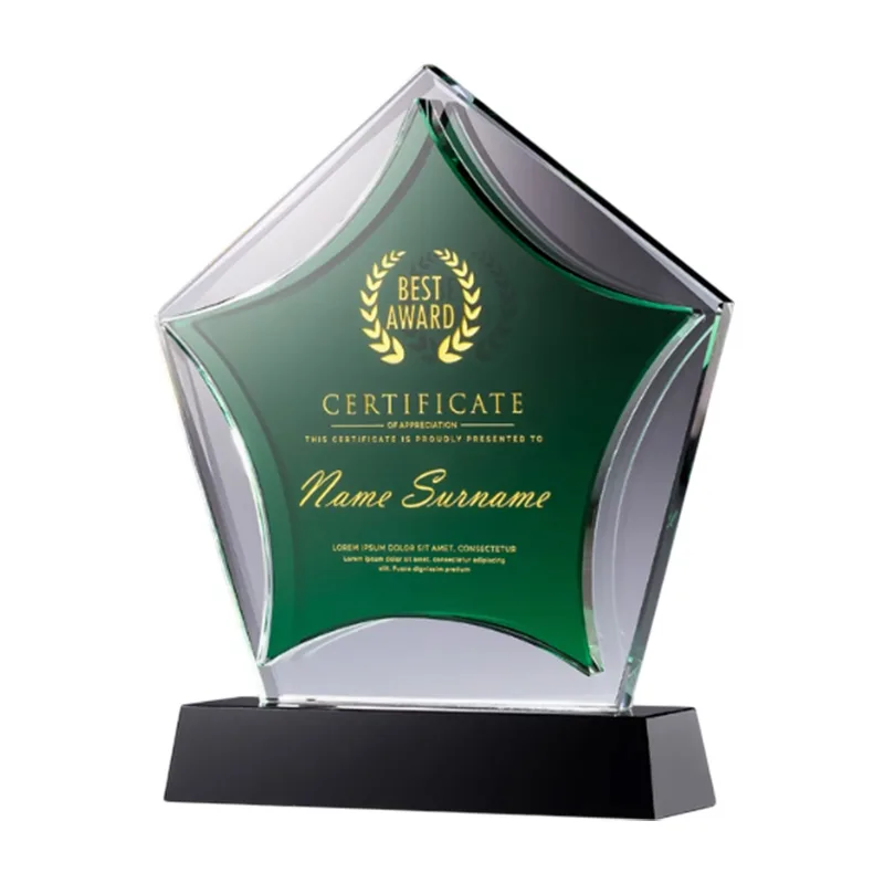 Pentagon Crystal Trophy